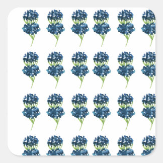 Pressed Flowers, Boho Wildflowers Cottagecore Square Sticker