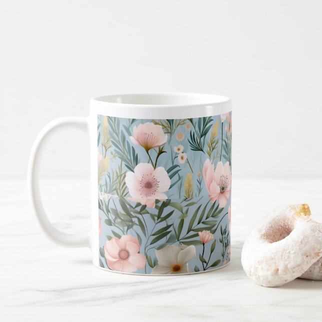 Pastel Floral Travel Mug