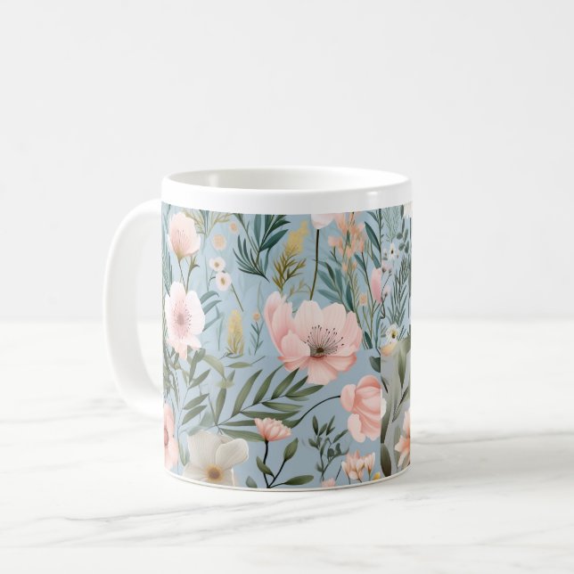 Pastel Floral Travel Mug