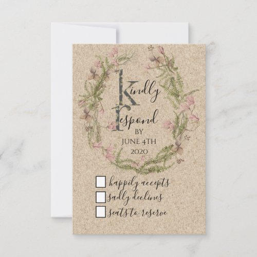 Pressed Flowers RSVP Card