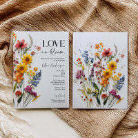 Pressed Flowers Wildflower Boho Bridal Shower