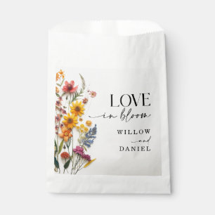 Pressed Flowers Wildflower Boho Wedding Favor Bag