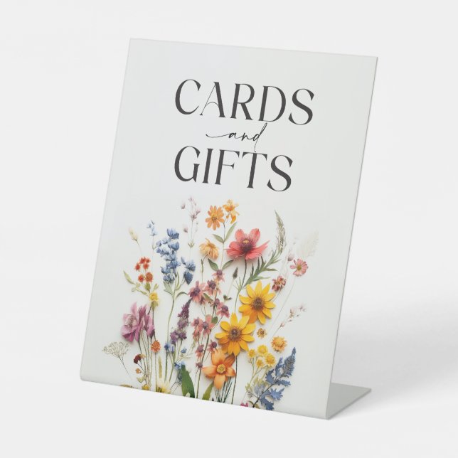 Pressed Flowers Wildflower Cards and Gifts Sign (Front)