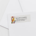 Pressed Flowers Wildflower Return Address Labels<br><div class="desc">Add these matching mailing labels to your bridal shower envelopes. This design features an arrangement of realistic hand picked pressed colorful wildflowers along with a lovely combination of modern and elegant fonts. See the entire collection for more matching items!</div>