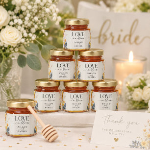 Pressed Flowers Wildflower Wedding Honey Jar Favor Favors