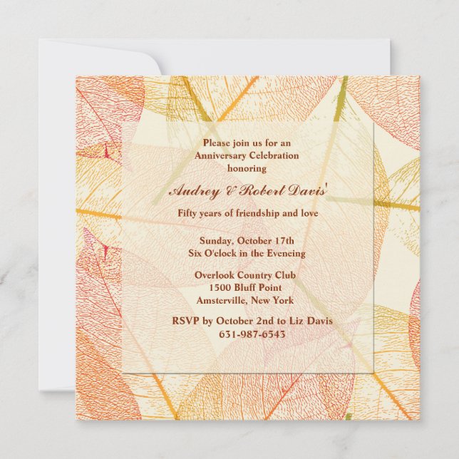 Pressed Leaves Invitation (Front)