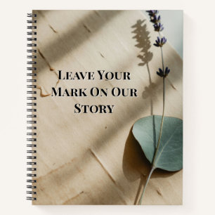 Pressed Rose Keepsake Guest Book Heirloom Floral