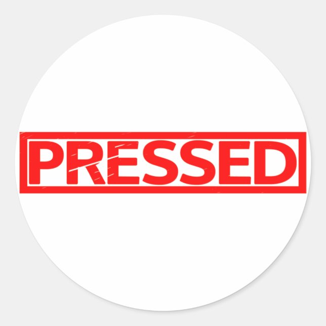 Pressed Stamp Classic Round Sticker (Front)