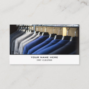 Pressed Suits, Dry Cleaners, Cleaning Service Business Card
