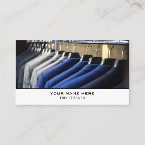 Pressed Suits Dry Cleaners Cleaning Service Business Card