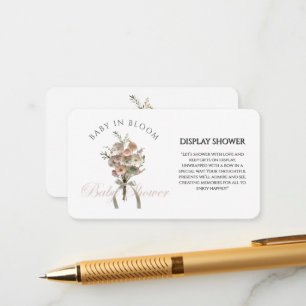 Pressed Wildflower Baby in Bloom Boho Baby Shower Enclosure Card