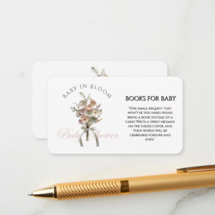 Pressed Wildflower Baby in Bloom Boho Baby Shower Enclosure Card