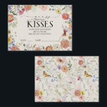 Pressed Wildflower Bridal Shower Kisses game Enclosure Card<br><div class="desc">Our bridal shower game "guess how many kisses" In this design, a world where stress and overwhelm seem to be the expectations of everyday life, it’s nice to find something that gives us a much-needed reminder to slow down and admire the beauty around us - like pressed flowers! Our Pressed...</div>