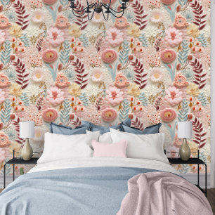 Pressed Wildflower Pastel Botanical Wallpaper