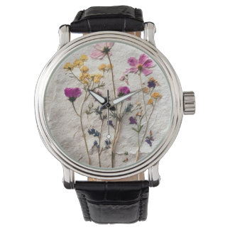 Pressed Wildflower Pastel Nature Watch
