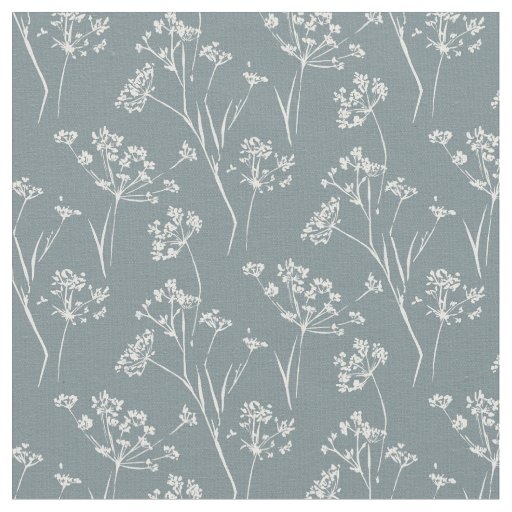 pressed wildflower spring bloom  fabric