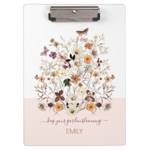 Pressed Wildflowers Botanical Floral Clipboard