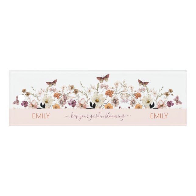 Pressed Wildflowers Botanical Floral Name Ruler (Front)