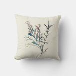 Pressed Wildflowers Throw Pillow at Zazzle