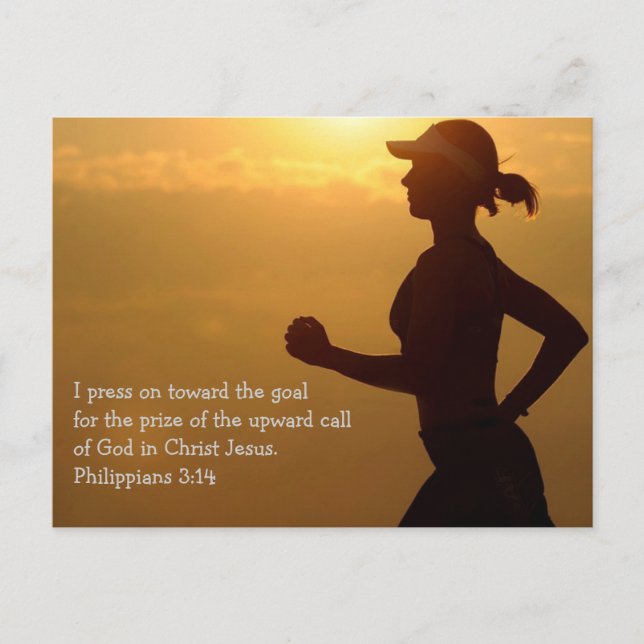 Pressing Toward the Goal Postcard (Front)