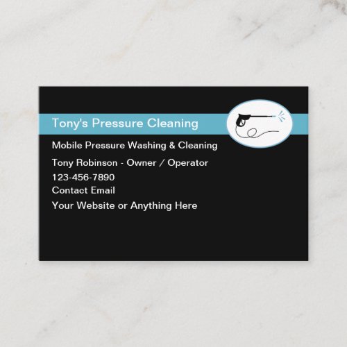 Pressure Cleaning And Washing Modern  Business Card