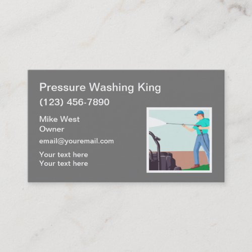 Pressure Cleaning Service Business Card