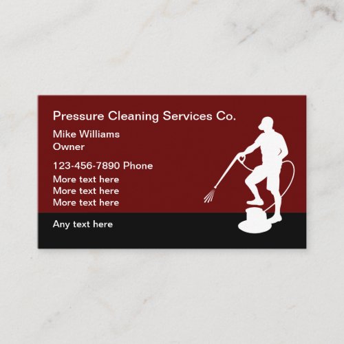 Pressure Cleaning Services Modern Business Cards