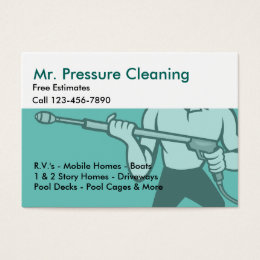 Pressure Washing Business Cards & Templates | Zazzle