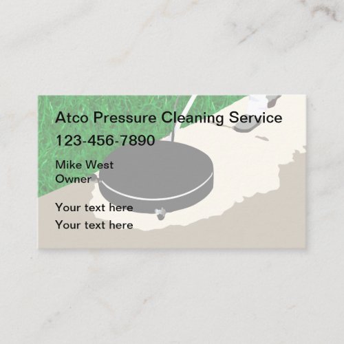 Pressure Cleaning Washing Services Business Card