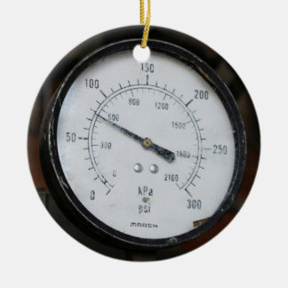 Pressure gauge ceramic ornament
