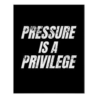 Pressure is a privilege poster