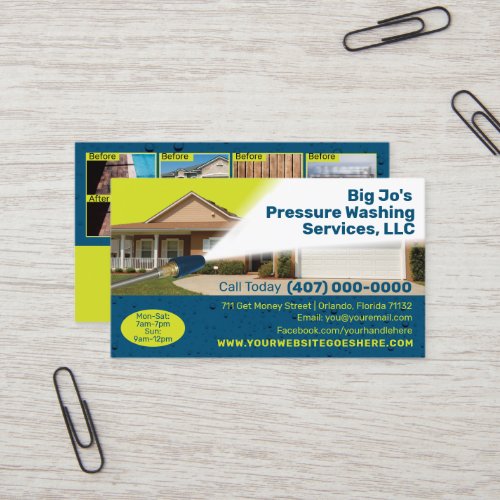 Pressure Power Washing Business Card