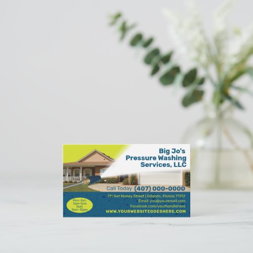 Pressure Power Washing Business Card