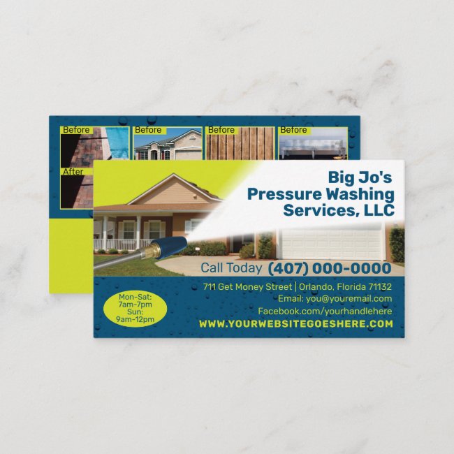 Pressure /Power Washing Business Card