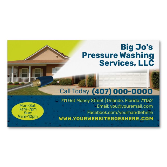 Pressure /Power Washing Business Card (Front)