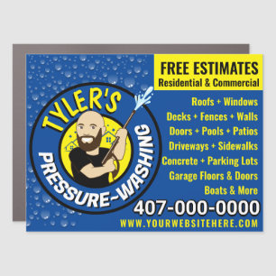 Pressure Power Washing & Cleaning Customizable Car Magnet