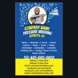 Pressure Power Washing & Cleaning Customizable Flyer<br><div class="desc">Personalize and customize this eyecatching pressure washing (power washing) professional door hanger template design to suit your business/company's needs. This pressure washing template displays picture of pressure washer character. Add your logo for more effective branding. Customize the coupon offer on door hanger to attract potential clients. Great for increasing visibility...</div>