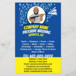 Pressure Power Washing & Cleaning Customizable Flyer<br><div class="desc">Personalize and customize this eyecatching pressure washing (power washing) professional door hanger template design to suit your business/company's needs. This pressure washing template displays picture of pressure washer character. Add your logo for more effective branding. Customize the coupon offer on door hanger to attract potential clients. Great for increasing visibility...</div>