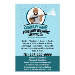 Pressure Power Washing &amp; Cleaning Customizable Flyer