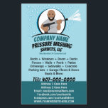 Pressure Power Washing & Cleaning Customizable Flyer<br><div class="desc">Personalize and customize this eyecatching pressure washing (power washing) professional door hanger template design to suit your business/company's needs. This pressure washing template displays picture of pressure washer character. Add your logo for more effective branding. Customize the coupon offer on door hanger to attract potential clients. Great for increasing visibility...</div>