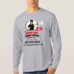 Pressure Power Washing & Cleaning Customizable Lon T-Shirt<br><div class="desc">These are long sleeve shirts for pressure/power washing services with picture of pressure washer character. Simply add your own information to the design to customize these professional pressure/power cleaning & washing shirts.</div>