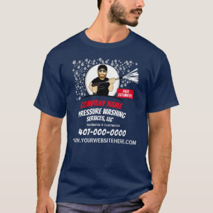 Pressure Power Washing & Cleaning Customizable T-Shirt