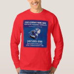 Pressure (power) Washing & Cleaning Template T-Shirt<br><div class="desc">Customize this professional pressure washing / power cleaning t-shirt (front & back) design template to print and attract more possible clients. See matching business cards and other possible products for precision branding.</div>