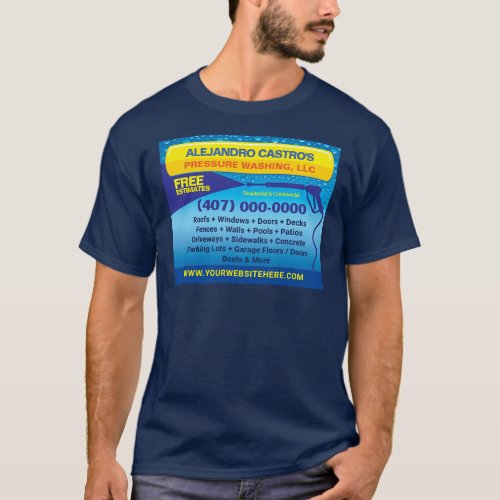 Pressure power Washing  Cleaning Template T_Shirt