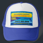 Pressure (power) Washing & Cleaning Template Trucker Hat<br><div class="desc">Increase your visibility and neighborhood presence while boosting sales with tthis professional pressure washing / power cleaning trucker hat design template to print and attract more possible clients. See matching business cards, t-shirts, signs and other possible products for precision branding. Edit by adding and remove information for more accurate branding....</div>