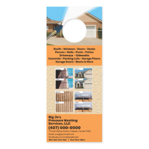 Pressure Power Washing Customizable Template Door Hanger