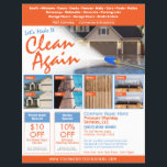 Pressure Power Washing  Flyer EDDM Template<br><div class="desc">Personalize and customize this eyecatching pressure washing (power washing) professional flyer template design to suit your business/company's needs. This pressure washing template displays images of before and after pressure washed surfaces. Add your logo for more effective branding. Customize the coupon offers on flyer to attract potential clients. Great for Every...</div>