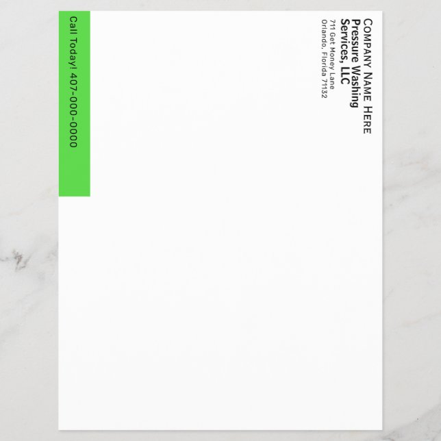 Pressure Power Washing  Flyer EDDM Template (Back)