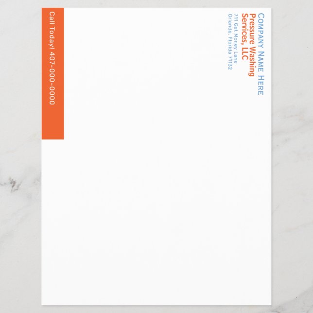 Pressure Power Washing  Flyer EDDM Template (Back)