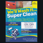 Pressure Power Washing  Flyer Template<br><div class="desc">Customize this pressure washing (power washing) flyer template design to suit your business/company's needs. This pressure washing template displays pressure washer and water beads background. Add your logo for more effective branding. Customize the coupon offers on flyer to attract potential clients. Great for Every Door Direct Mail (EDDM) mailing services...</div>